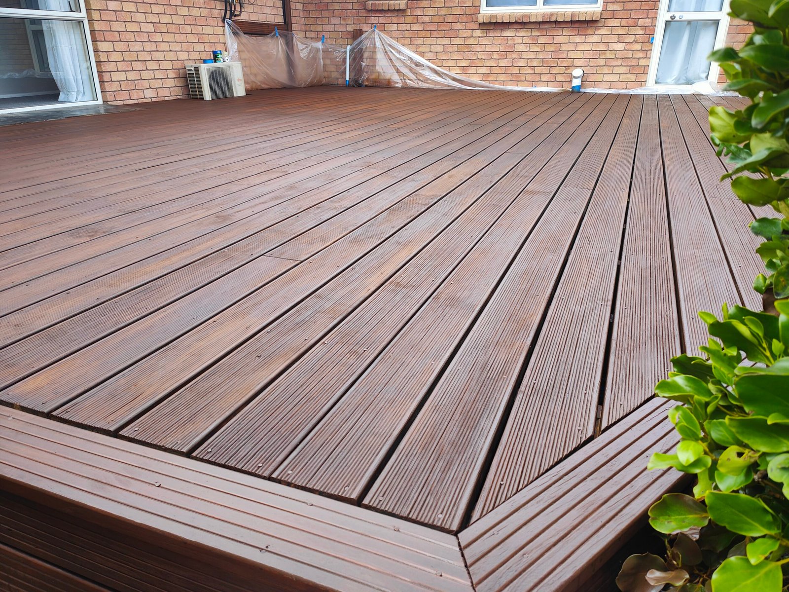 Deck Decking Stained After Waterblast Clean Restore Rejuvenate